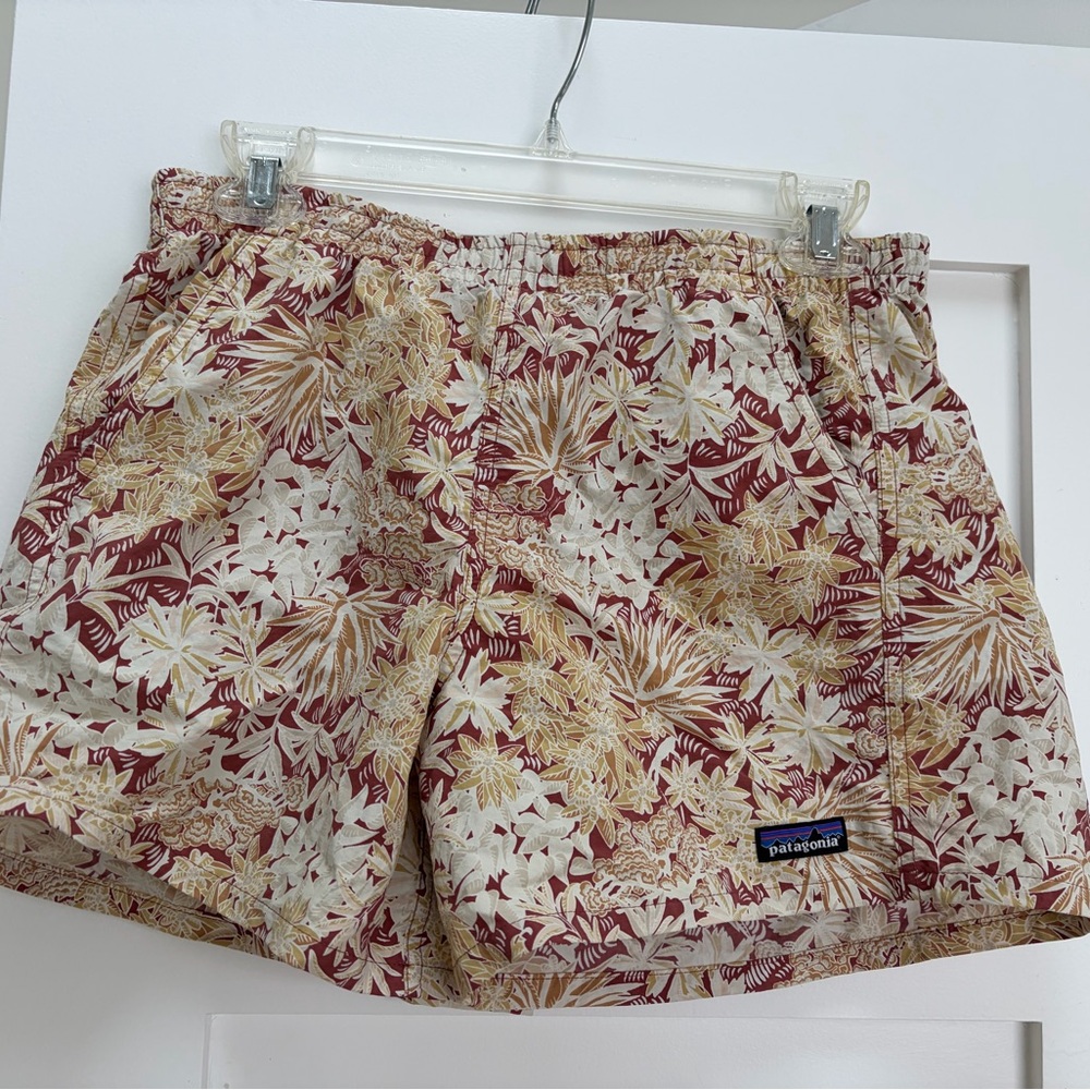 Patagonia Tropical Patterned Shorts - Red and Cream